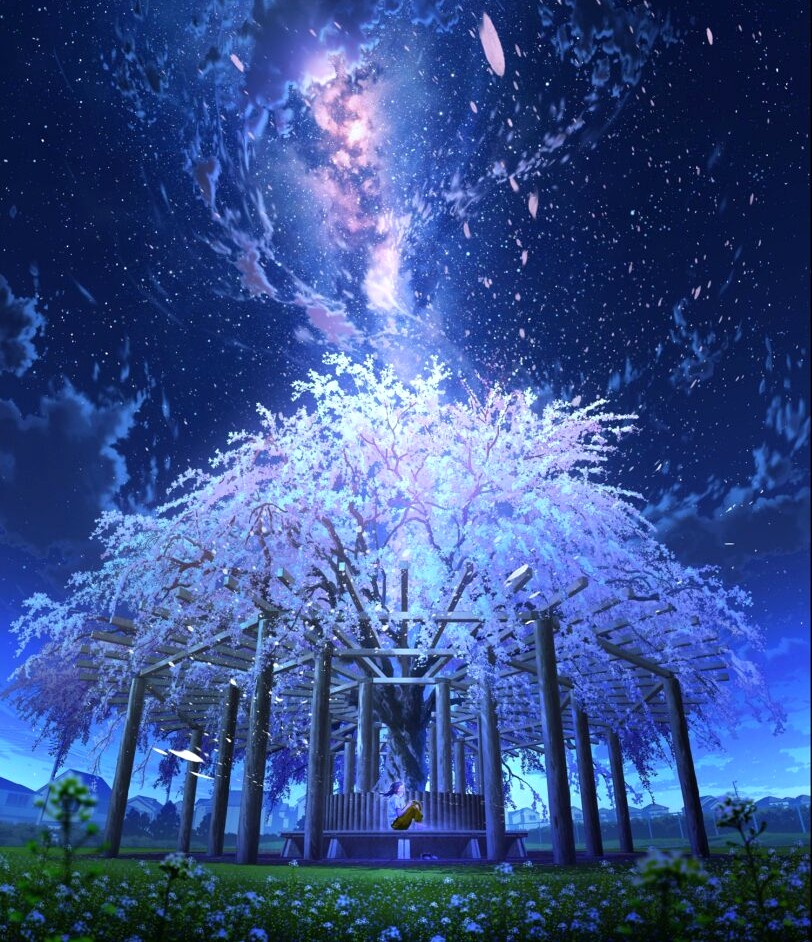 mochaの絵画作品　タイトルは、桜香微酔
